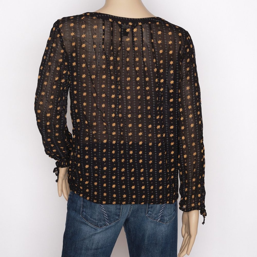 Lucky Brand Black Sheer Top - Picture 2 of 3